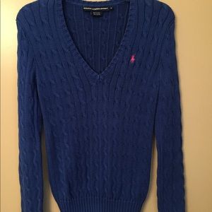 Ralph Lauren Blue Cable knit Sweater